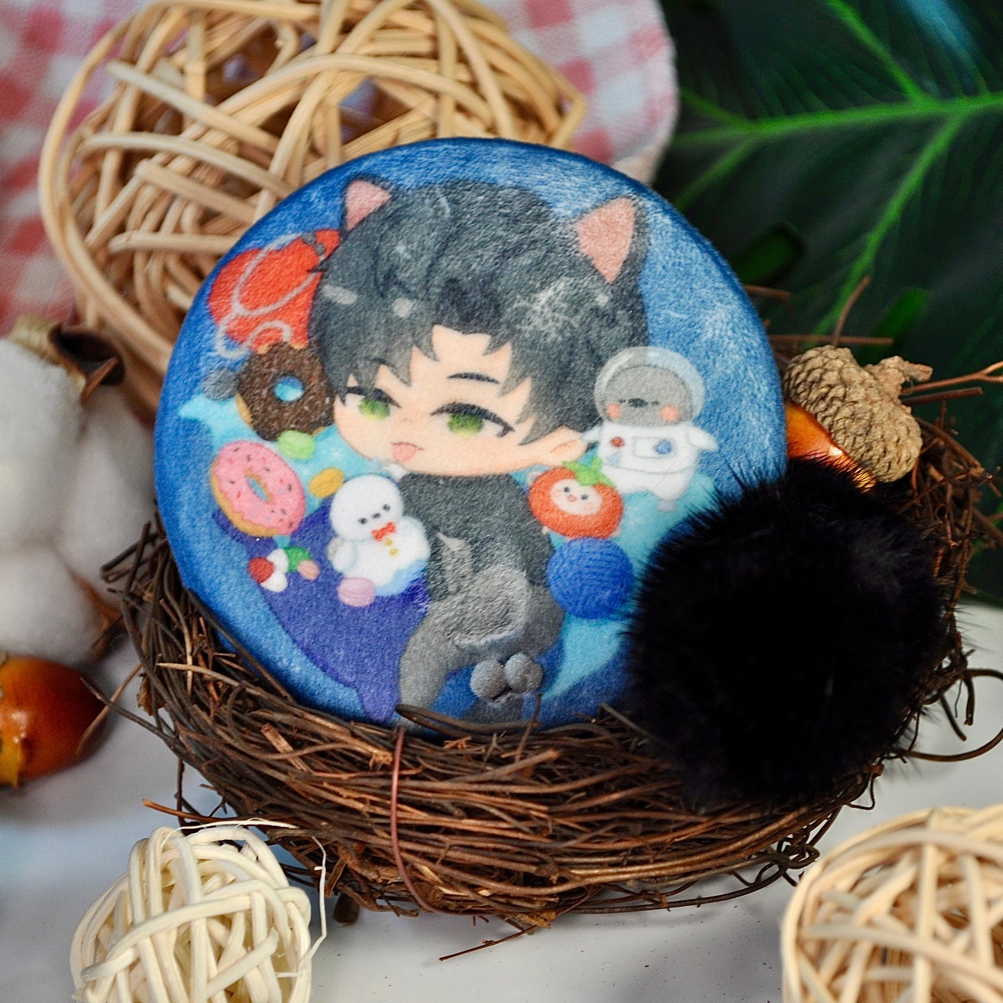 Cat Fluffy Badge - Love and Deepspace - NightCloud