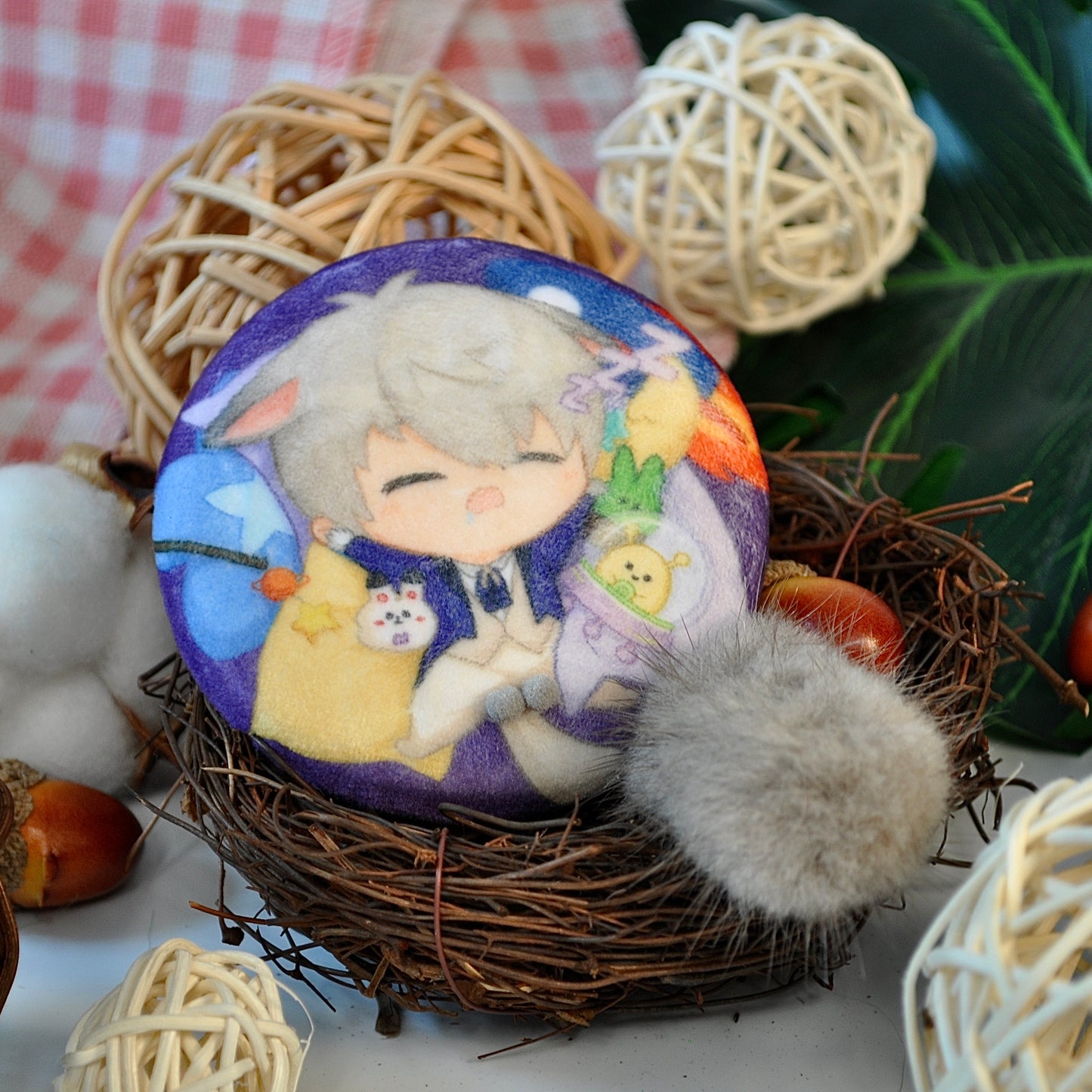 Cat Fluffy Badge - Love and Deepspace - NightCloud